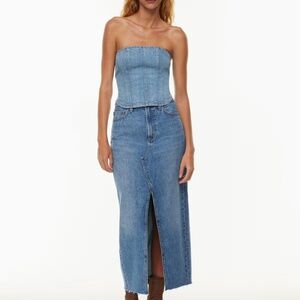 ARITZIA Denim Forum The '90s Vintage Maxi Jean Skirt